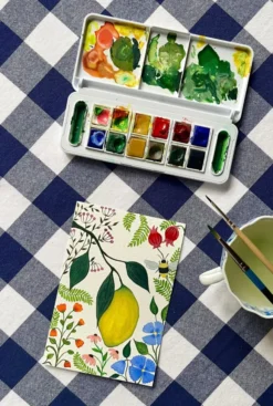 Akvarellisetti Aquafine - Travel Set 12 puolinappia