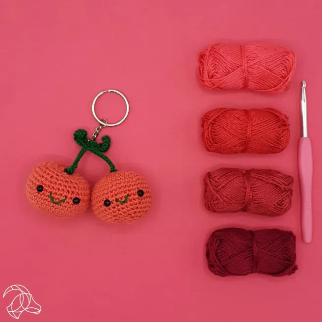 Amigurumi virkkaussetti Hardicraft - Kirsikat