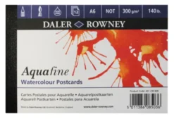 DR Aquafine A6 vesiväripostikortti 300g 12 kpl - Puolikarkea