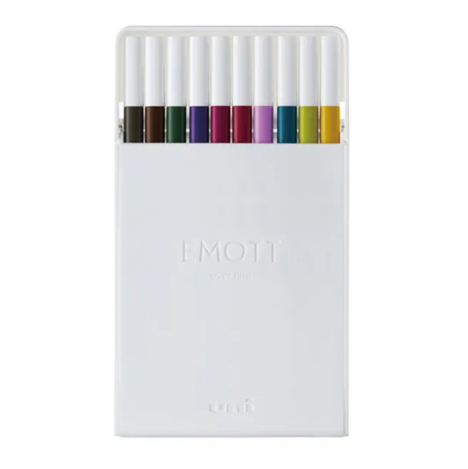 Fineliner 10 kpl Uni Emott - Murretut sävyt No. 3