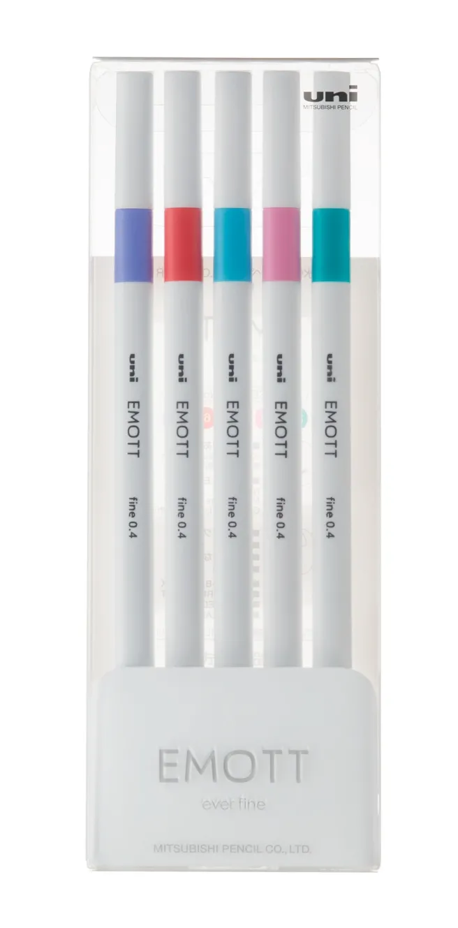 Fineliner 5 kpl Uni Emott - Pastellivärit No. 5