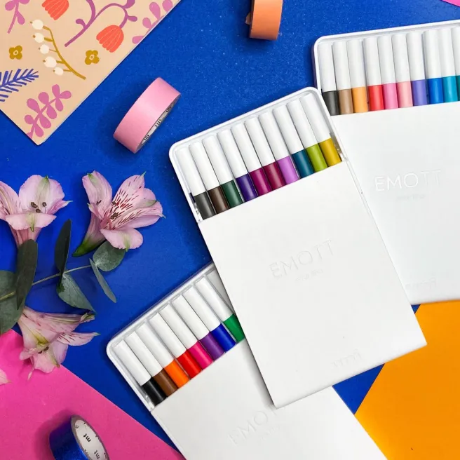 Fineliner 5 kpl Uni Emott - Perusvärit No. 1