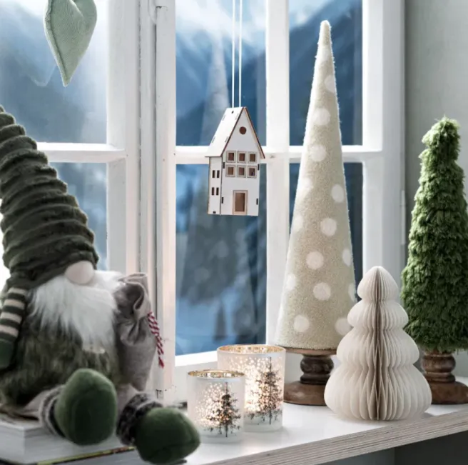 Joulukoriste Wurm - Honeycomb Christmas tree white, small