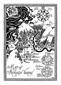 Juliste Muumi 50x70 - Map of Moominvalley
