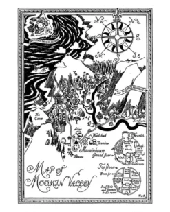 Juliste Muumi 24x30 - Map of Moominvalley