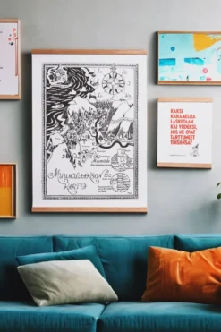 Juliste Muumi 50x70 - Muumilaakson kartta