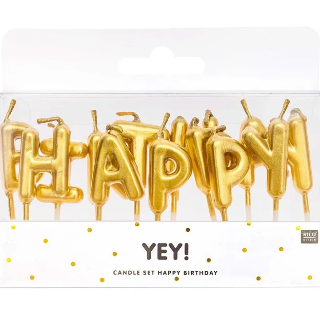 Kakkukynttilät Rico Design - Happy Birthday