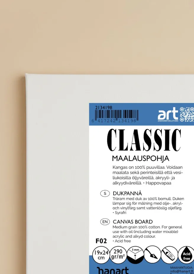 Kangaspahvipohja Classic - 24x19cm