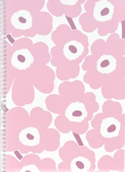 Kierrevihko A5 Marimekko - Unikko vaaleanpunainen