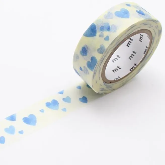 Koristeteippi MT - Heart Stamp Blue