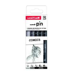 Kuitukärkikynä Uni Pin Pin - 5kpl Comics