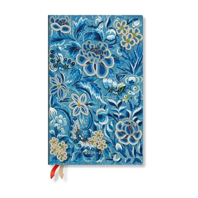 Lukuvuosikalenteri Maxi 2027 Paperblanks 18kk - Blue Willow, vertical