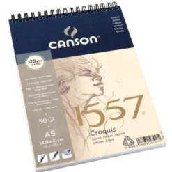 Luonnoslehtiö A5 120g Canson 1557 -Kierre