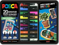 Maalitussit 20kpl metallisessa rasiassa - Pop Colours