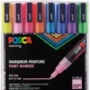Maalitussit 8 kpl Posca PC-3M - Glittervärit