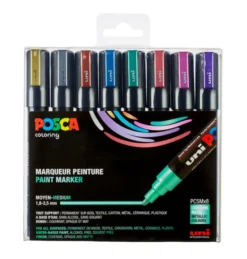 Maalitussit 8 kpl Posca PC-5M - Metallivärit