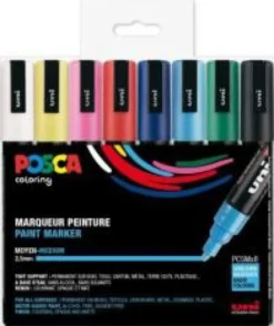 Maalitussit 8 kpl Posca PC-5M - Perusvärit