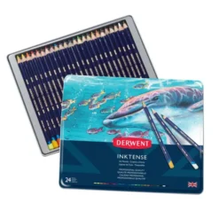 Mustevärikynälajitelma 24 kpl Derwent - Inktense