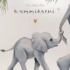 2-osainen kortti Henna Adel - Norsu, Tulisitko kummikseni?