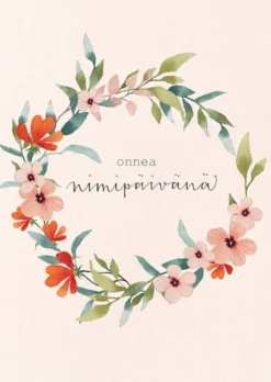 2-osainen kortti Henna Adel - Onnea nimipäivänä