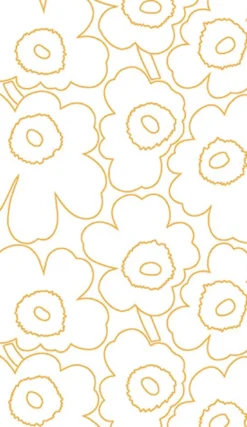 2-osainen kortti Marimekko - Piirtounikko valkoinen-kulta