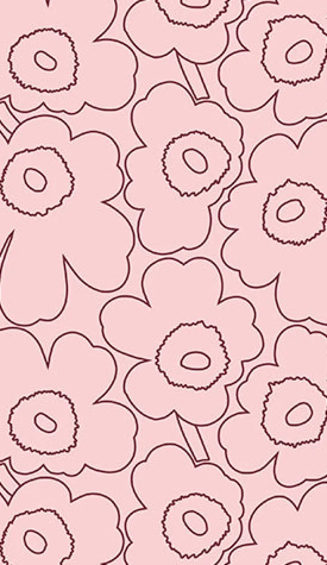 2-osainen kortti Marimekko - Piirtounikko vaaleanpunainen
