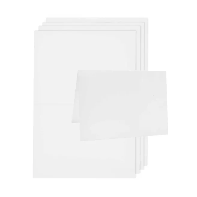 2-osainen korttipohja A6 Rico Design - White, 5kpl