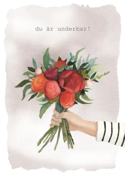 Postikortti Henna Adel - Kukkakimppu, Du är underbar!