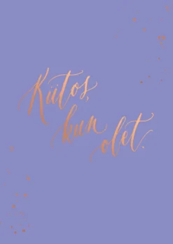 Postikortti Kalligrafiastudio - Kiitos, kun olet