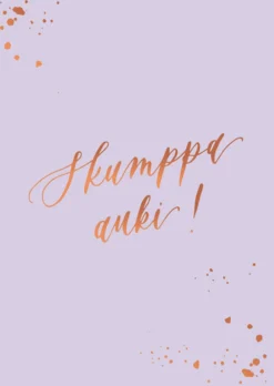 Postikortti Kalligrafiastudio - Skumppa auki