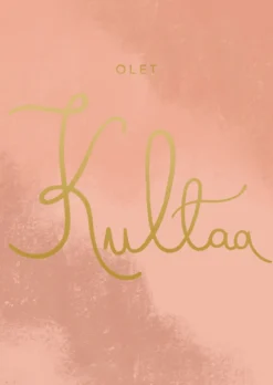 Postikortti Putinki Letters - Olet kultaa