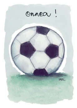 Postikortti Sari's Artwork - Jalkapallo, onnea