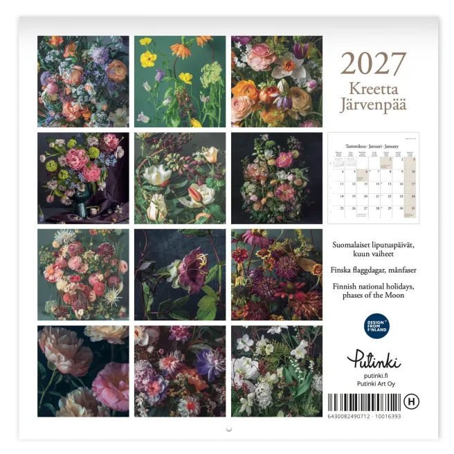 Seinäkalenteri 20x20 2027 Putinki Järvenpää