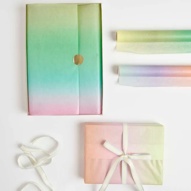 Silkkipaperi Paper Poetry - Gradient Turqoise