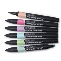 Sivellintussilajitelma 6-lajitelma Brush WN Promarker - Pastel Tones