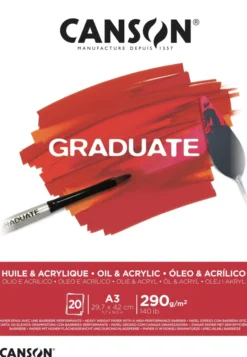 Taidelehtiö A3 Canson Graduate - Öljy- ja akryylivärit 290g