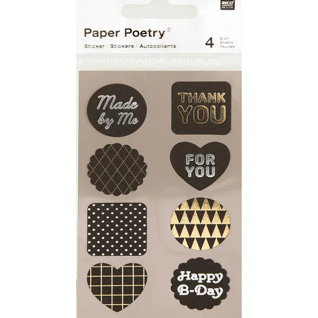 Tarrasetti Paper Poetry - Black Metallic