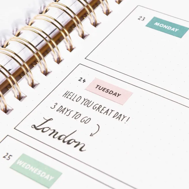 Tarrasetti Paper Poetry - Bujo Weekdays Green