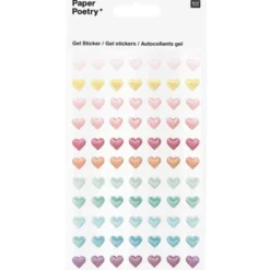 Tarrasetti Paper Poetry - Gel stickers Heart Glitter