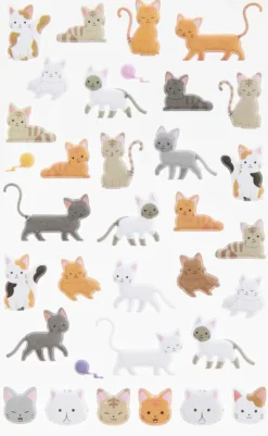 Tarrasetti Paper Poetry - Puffy stickers cats