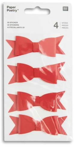 Tarrasetti Paper Poetry - Punaiset 3D-Rusetit