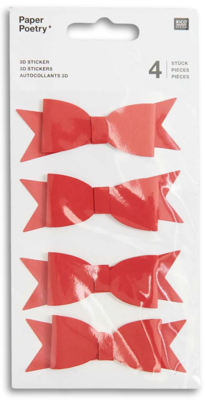 Tarrasetti Paper Poetry - Punaiset 3D-Rusetit