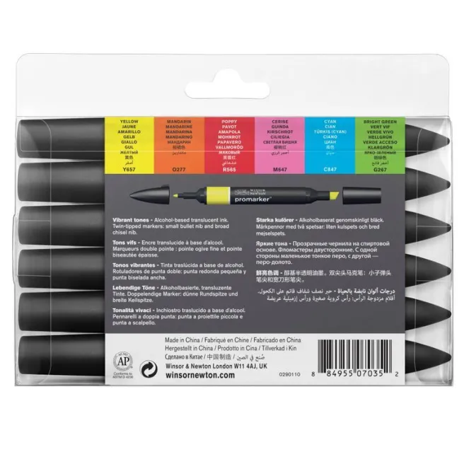 WN Promarker Vibrant tones 6-lajitelma